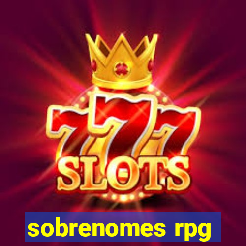 sobrenomes rpg